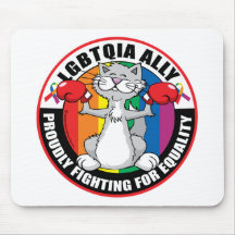 LGBTQIA Verbündet-Katze Mousepad