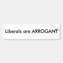 Liberale arrogant autosticker