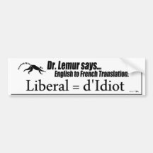 Liberale d'Idiots Autosticker