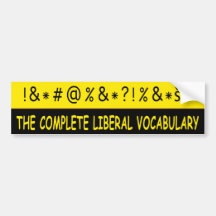 Liberales "komplettes liberales Antivokabular" Auto Aufkleber