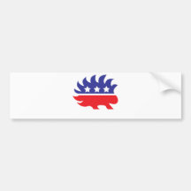 liberalistisches Stachelschwein Auto Sticker