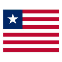 Liberia-Flaggen-Postkarte postkarten