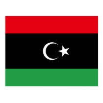 Libyen-Flaggen-Postkarte postkarten