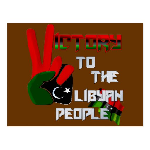 Libyen-Sieg zur Leutepostkarte