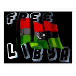 Libysche Flagge der Libyen-Unabhängigkeits-Monarch Postkarte
