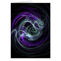 Licht innen - Veilchen-u. Indigo-Wirbel Karte
