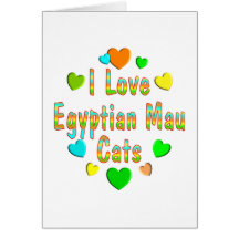 Liebe-Ägypter Mau Katzen Grußkarte