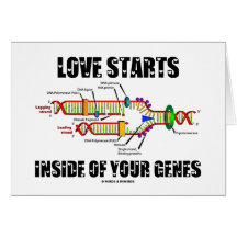 Liebe-Anfänge innerhalb Ihrer Gene (DNA-Reprodukti Grußkarte