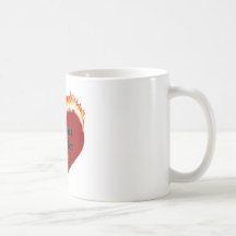 Liebe-brennende Herz-T-Shirts u. Geschenke Kaffee Haferl