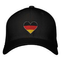 Liebe-Deutschland"Herz-Flaggen-" gestickte Kappe Bestickte Baseballkappe
