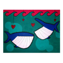 Liebe, die Postkarte fischt