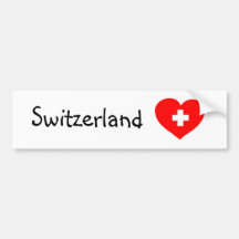 Liebe die Schweiz - Stoßaufkleber des Schweizer He Auto Sticker