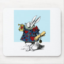 Liebe die weiße Kaninchen-Alice im Wunderland Mousepad
