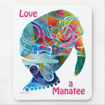 Liebe ein Manatis Mousepad