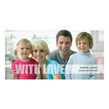 Liebe-Familien-Foto-Karte des Valentines Tages Individuelle Photo Karten