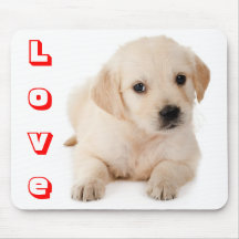 Liebe-goldener Retriever-Welpen-Hund Mousepad