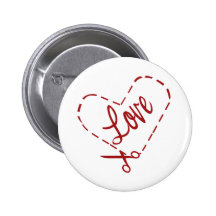 Liebe-Herz-Ausschnitt Anstecknadelbuttons