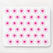 Liebe-Herzvalentine-rosarote schöne Liebhaber Mousepad
