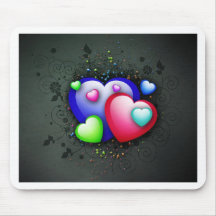 Liebe-Herzvalentine-rosarote schöne Liebhaber Mousepads