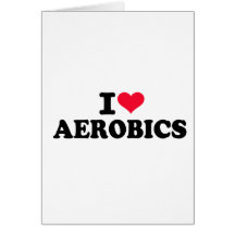 Liebe I Aerobics Grußkarte