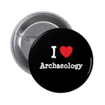 Liebe I Archäologie-Herzgewohnheit personalisiert Anstecknadelbutton