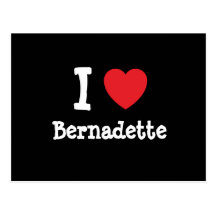 Liebe I Bernadette-Herz T-Shirt Postkarten
