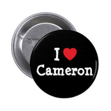 Liebe I Cameron-Herz T-Shirt Anstecknadel