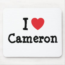 Liebe I Cameron-Herz T-Shirt Mousepad