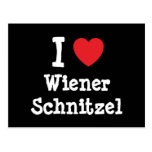 Liebe I Dackelschnitzel-Herz T-Shirt Postkarte
