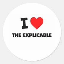 Liebe I das erklärbare Runde Sticker