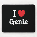 Liebe I Genie-Herz T-Shirt Mauspad