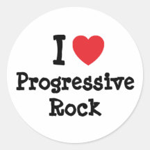 Liebe I Herzgewohnheit progressiven Felsens person Runde Aufkleber