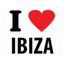Liebe I Ibiza Ikone Postkarten