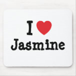 Liebe I Jasmin-Herz T-Shirt Mousepads