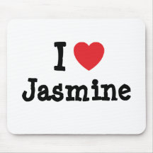 Liebe I Jasmin-Herz T-Shirt Mousepads