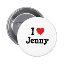 Liebe I Jenny-Herz T-Shirt Anstecknadel