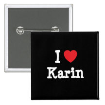 Liebe I Karin-Herz T-Shirt Buttons