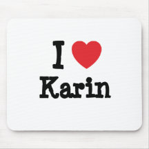 Liebe I Karin-Herz T-Shirt Mousepad