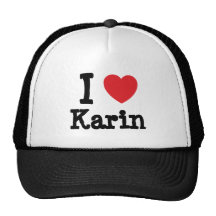 Liebe I Karin-Herz T-Shirt Truckermütze