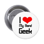 Liebe I mein Band Geek Button