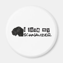 Liebe I mein Schnauzer! Kühlschrankmagnet
