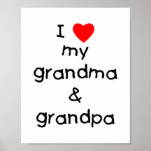 Liebe I meine Großmutter u. Großvater Plakatdrucke