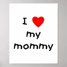 Liebe I meine Mama Plakatdrucke