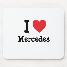 Liebe I Mercedes-Herz T-Shirt Mauspads