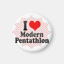 Liebe I moderner Pentathlon Kühlschrankmagnete