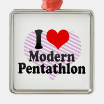 Liebe I moderner Pentathlon Weihnachtsbaum Ornamente
