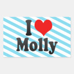 Liebe I Molly Rechteckige Aufkleber