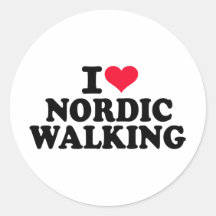 Liebe I nordisches Gehen Aufkleber