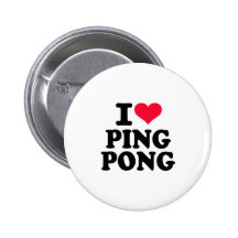 Liebe I Ping Pong Anstecknadelbuttons