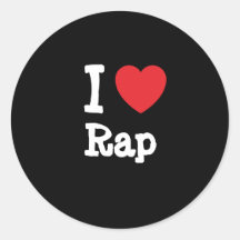 Liebe I Rap-Herzgewohnheit personalisiert Aufkleber
